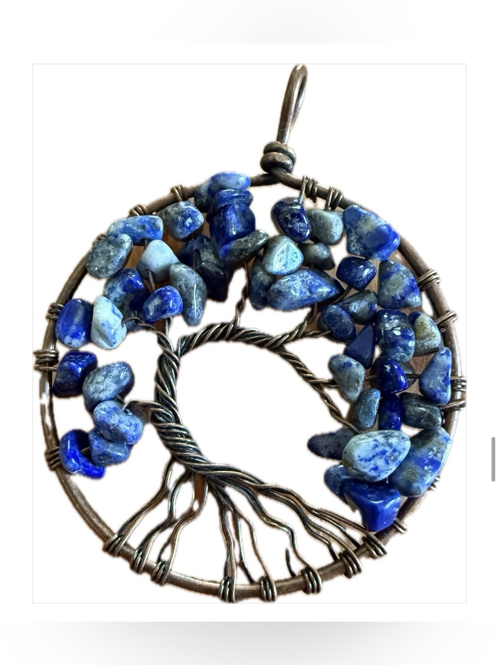 Blue Lapis Tree of Life Pendant Necklace